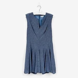 Rebecca Taylor Printed Mini Dress Size 10 Blue Silk Girlcore European‎ Summer